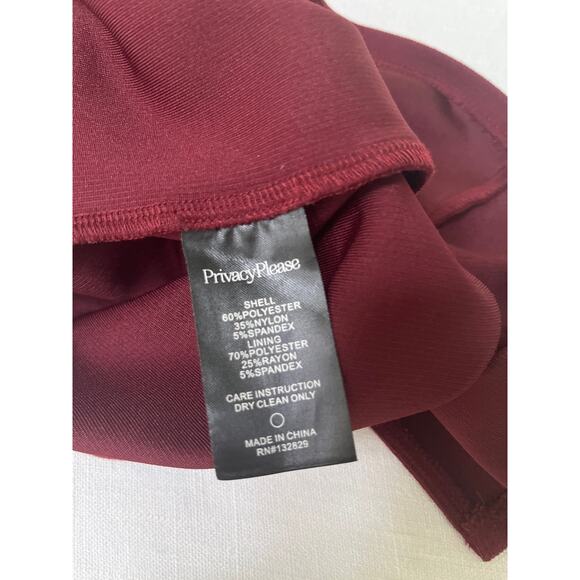 Privacy Please MIDI Slip Ribbed Burgundy Dress Size XS - Picture 4 of 6